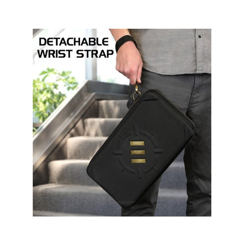 ENHANCE Tabletop RPGs Community Dice Organizer Case & XL Rolling Tray - Black